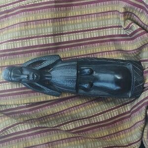 Art Hand Carved Wood Statue Figure Fertility Woman Heavy Wood Africa Afroboho